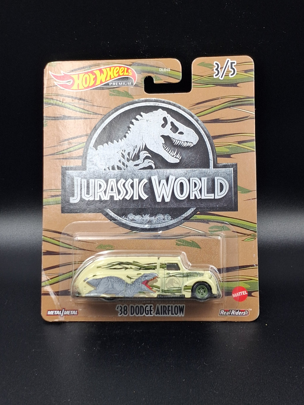 Hot Wheels 2022 Premium Pop Culture Jurassic World - Complete 5-Car Set (Real Riders)