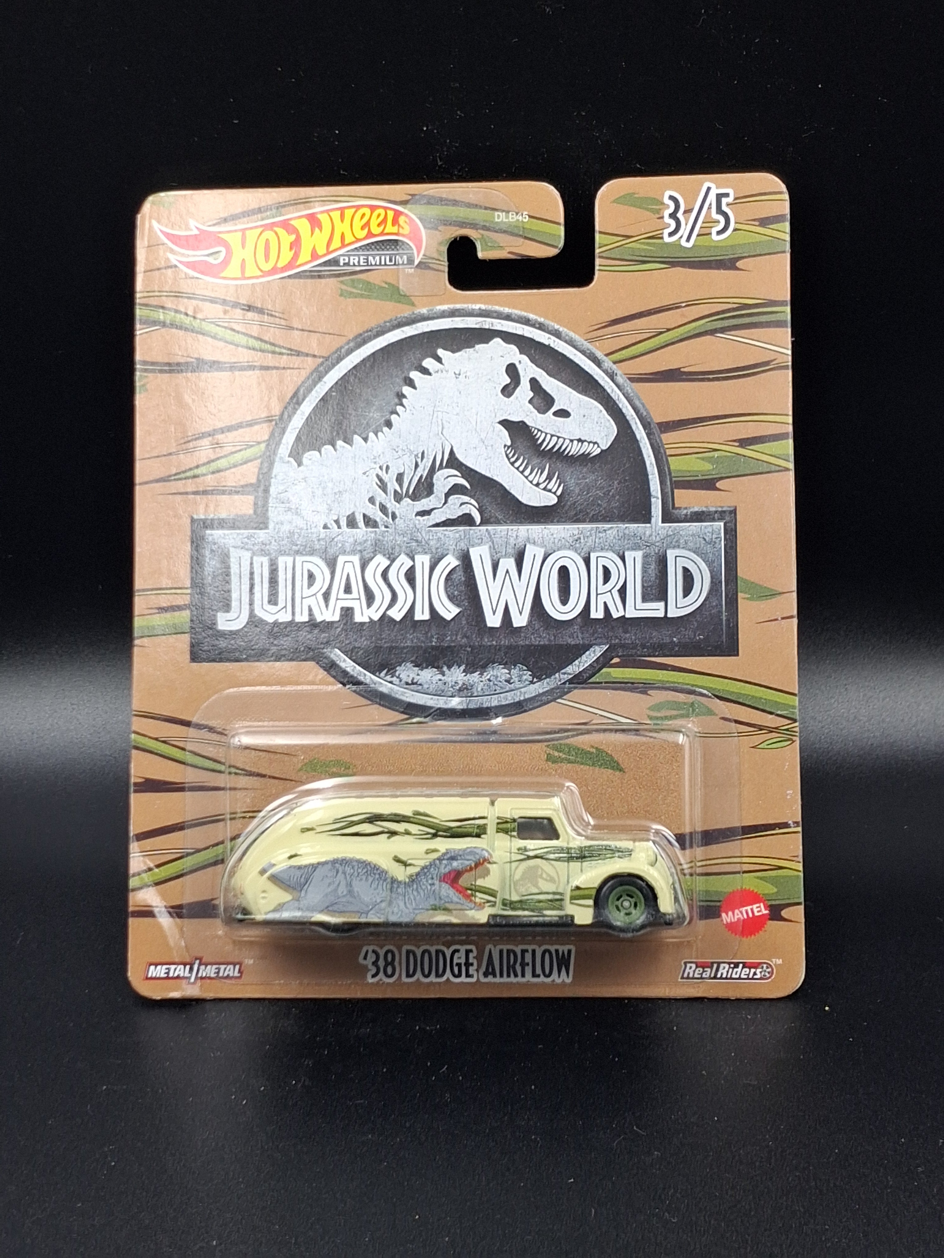 Hot Wheels 2022 Premium Pop Culture Jurassic World - Complete 5-Car Set (Real Riders)