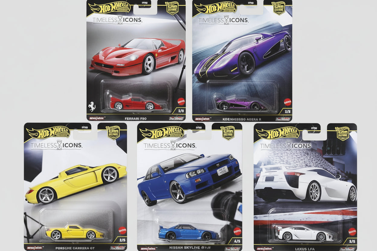 Hot Wheels Premium Car Culture 2025: Timeless Icons - Set of 5