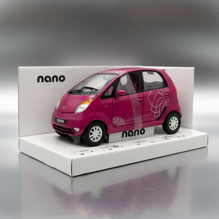 Official Tata Nano Diecast Scale Model Car - 1:18 Scal.