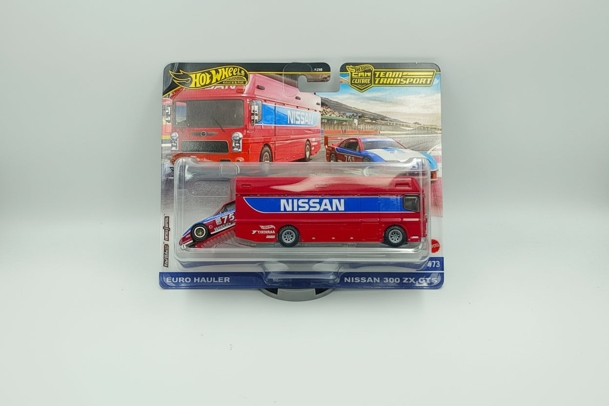 Hot Wheels Team Transport Premium Set - '94 Nissan 300 ZX GTS & Euro Hauler