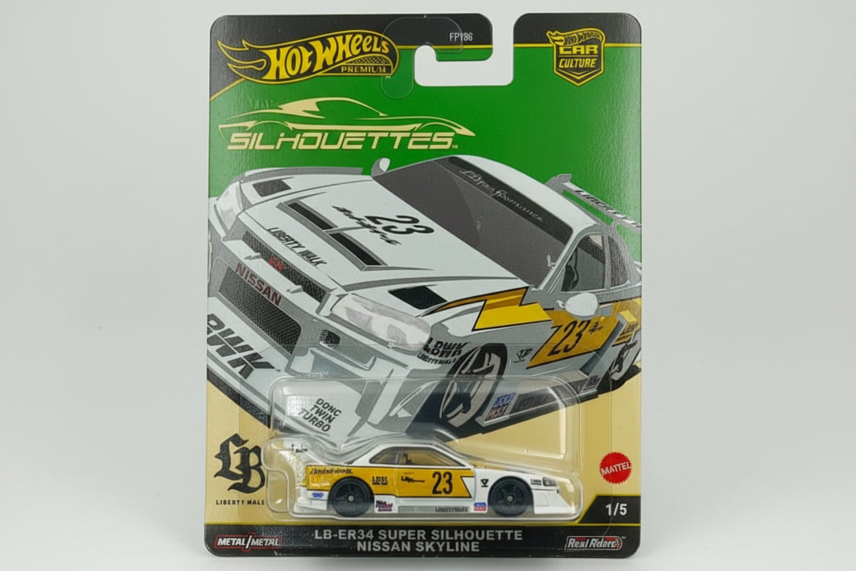 Hot Wheels Premium Car Culture Silhouettes: LB-ER34 Super Silhouette Nissan Skyline (1/5)