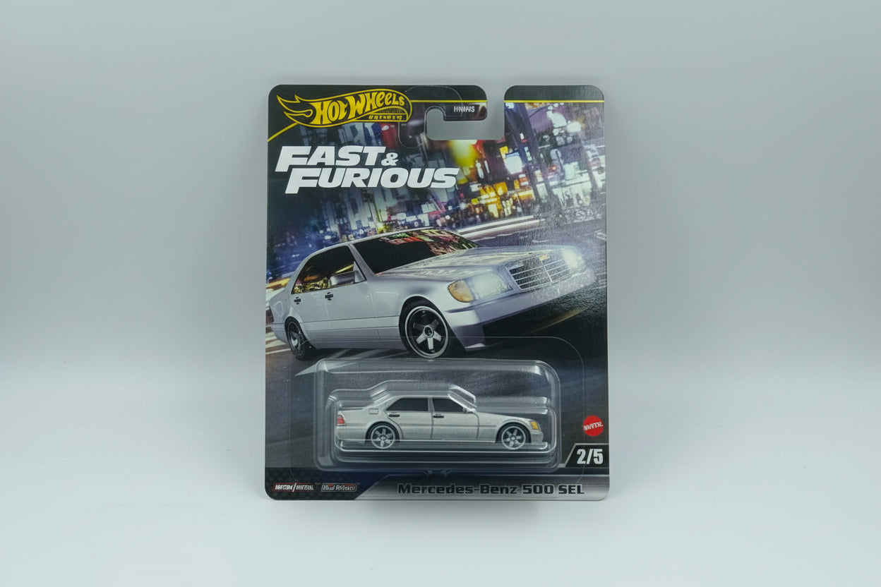 Hot Wheels Premium Mercedes-Benz 500 SEL - Fast & Furious Series (1:64 Scale)