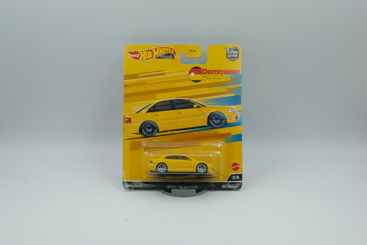 Hot Wheels Premium Car Culture Deutschland Design - Audi S4 Quattro (Yellow) 1:64 Scale
