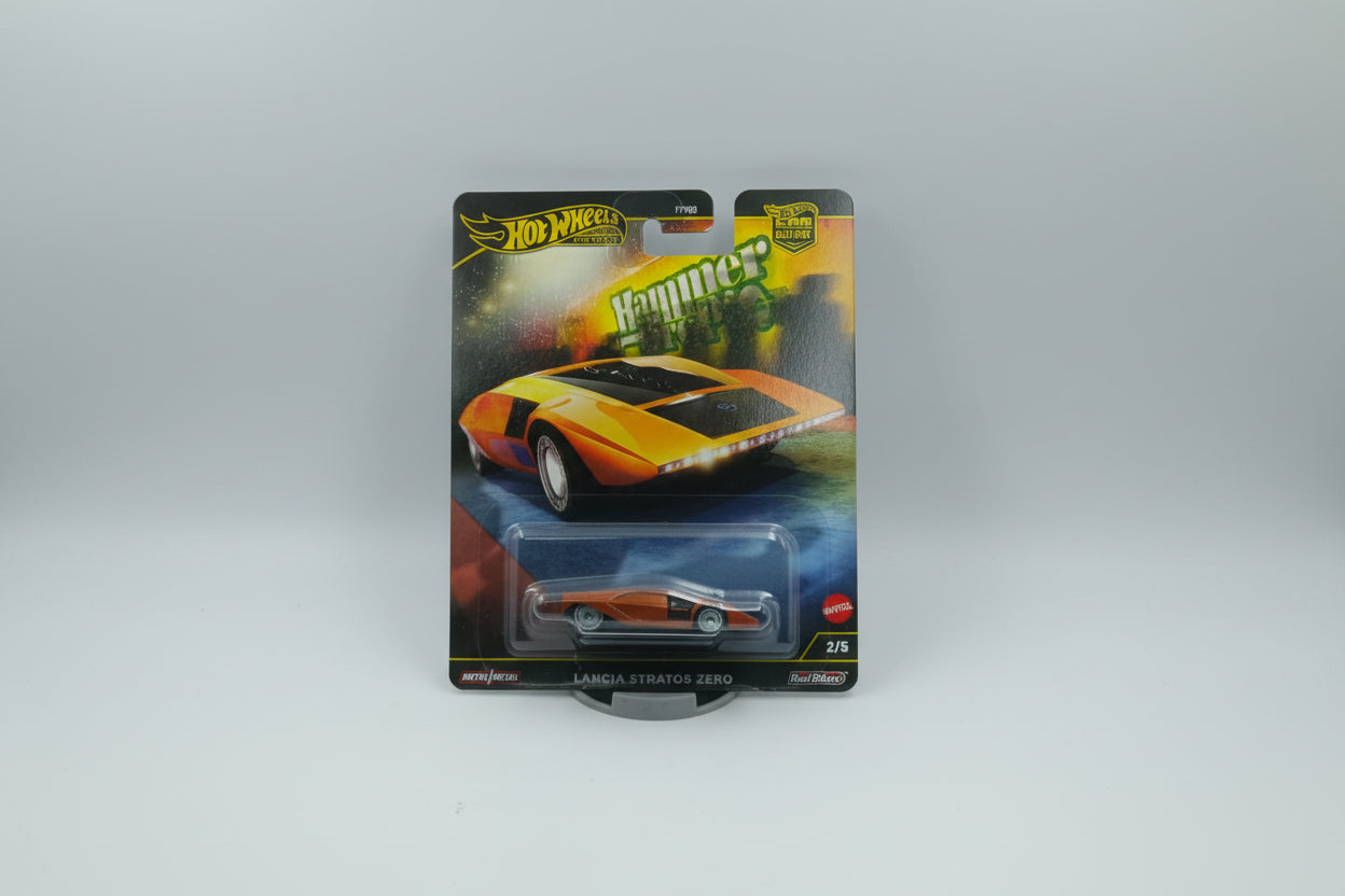 Hot Wheels Premium Car Culture: Hammer Drop – Lancia Stratos Zero (1:64 Scale)