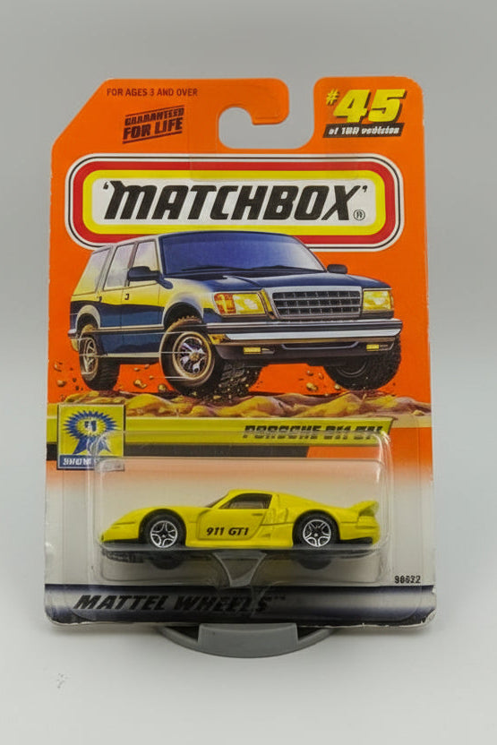 Matchbox 1999 #45 of 100 Series: Porsche 911 GT1 (#1 Show Car) - 1:64 Scale