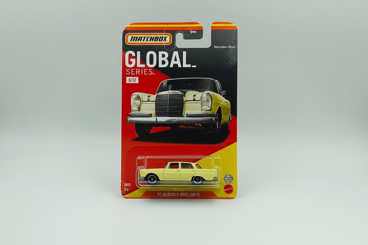 Matchbox 2022 Global Series '62 Mercedes-Benz 220 SE Sedan (Yellow) – 6/12