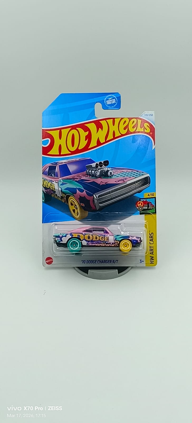 Hot Wheels '70 Dodge Charger R/T - HW Art Cars (Pink)