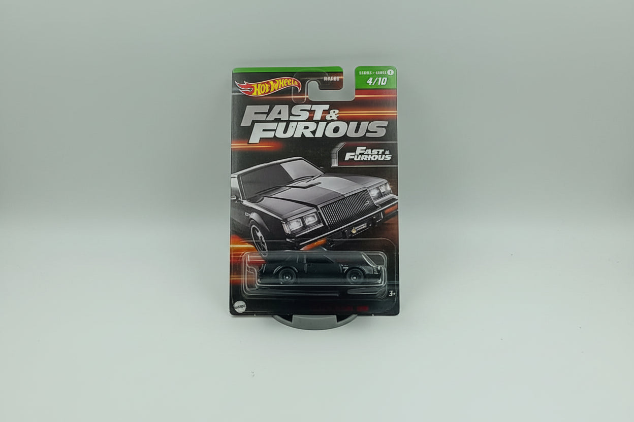 Hot Wheels Fast & Furious Series - Buick Regal GNX (Black) 1:64 Scale Diecast