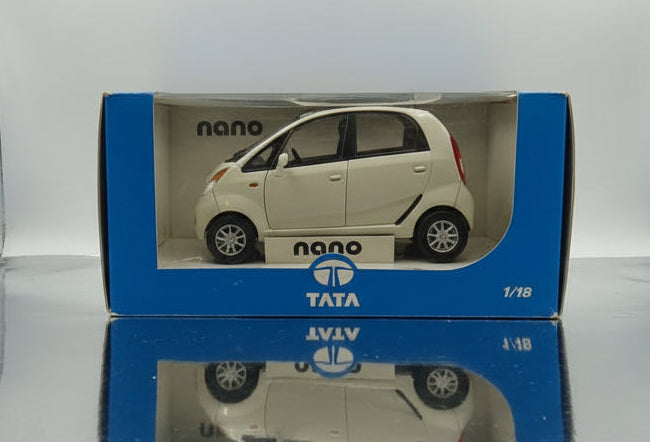 Official Tata Nano 1:18 Scale Diecast Model Car - White