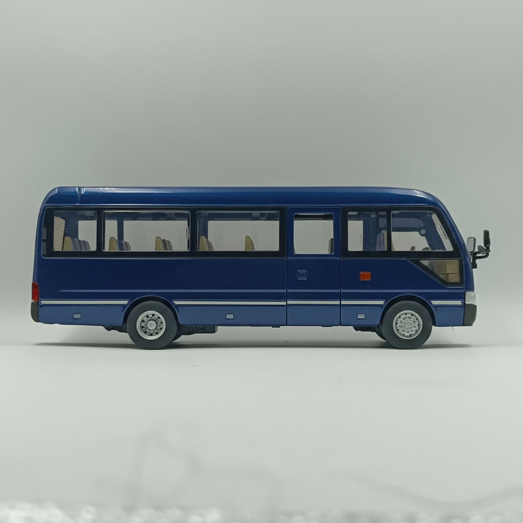 Toyota Coaster Mini Bus Diecast Model Car - 1:24 Scale with Sound and Light (Black)