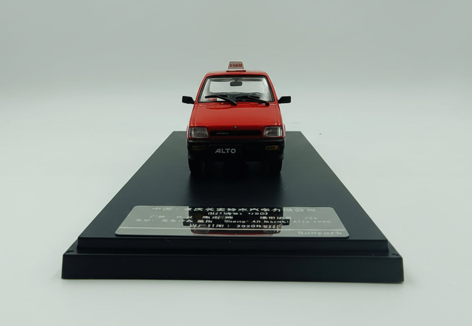 1:43 Suzuki Alto (Maruti 800) Classic Diecast Scale Model – Red Taxi Edition