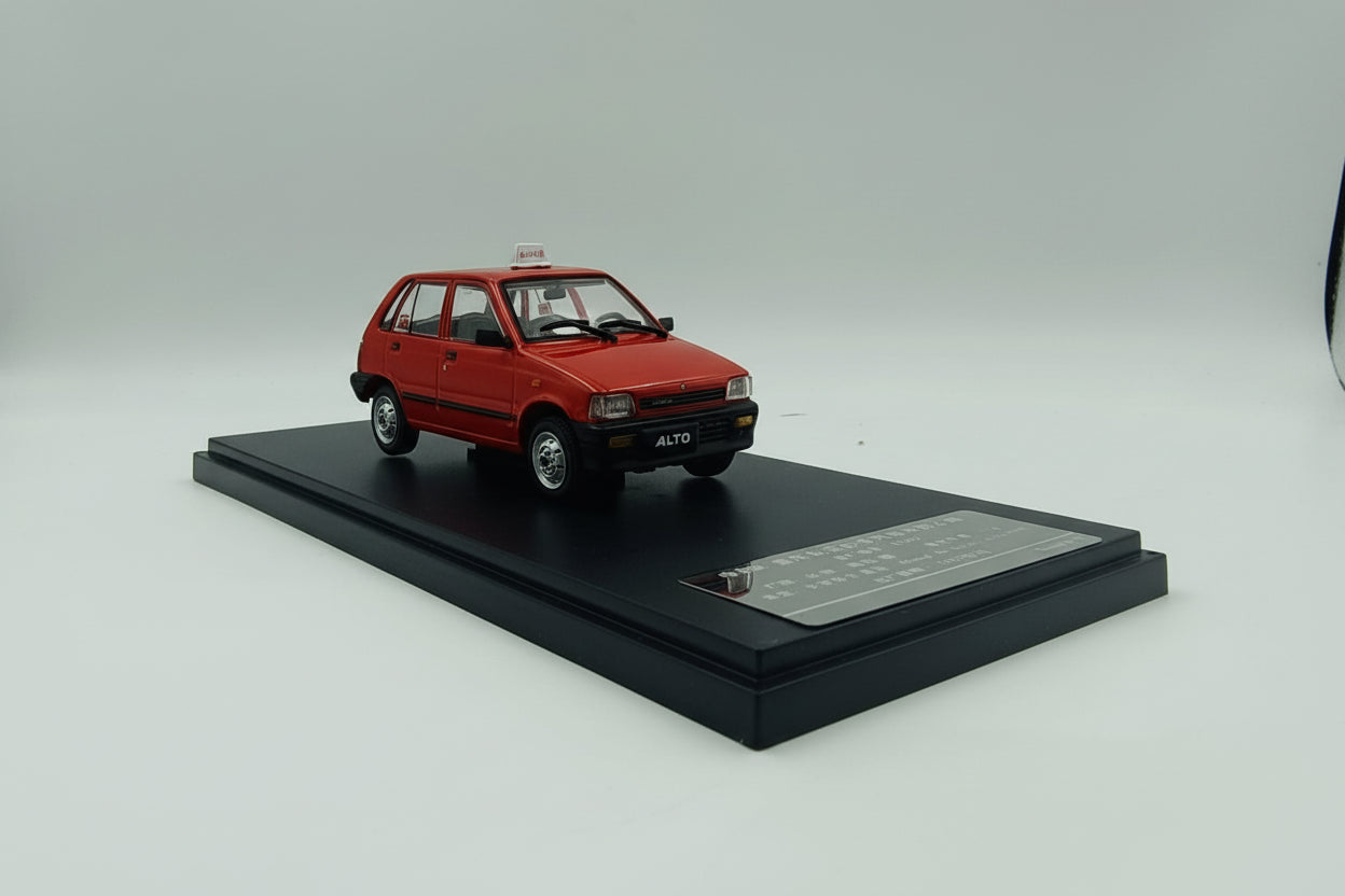 1:43 Suzuki Alto (Maruti 800) Classic Diecast Scale Model – Red Taxi Edition