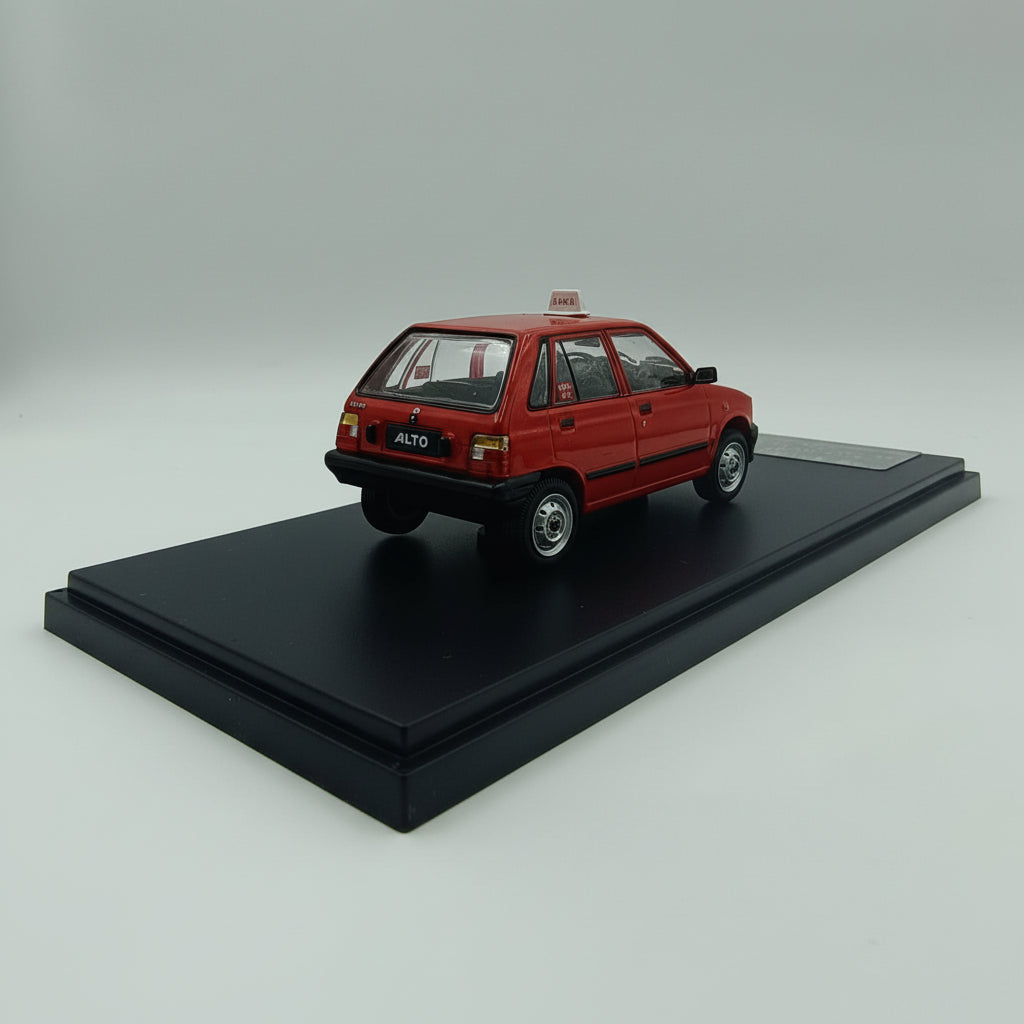 1:43 Suzuki Alto (Maruti 800) Classic Diecast Scale Model – Red Taxi Edition