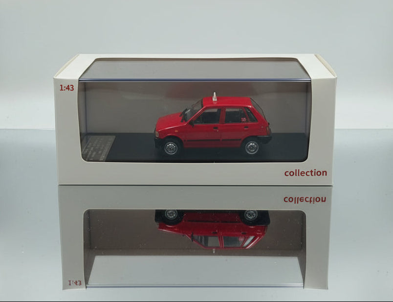 1:43 Suzuki Alto (Maruti 800) Classic Diecast Scale Model – Red Taxi Edition