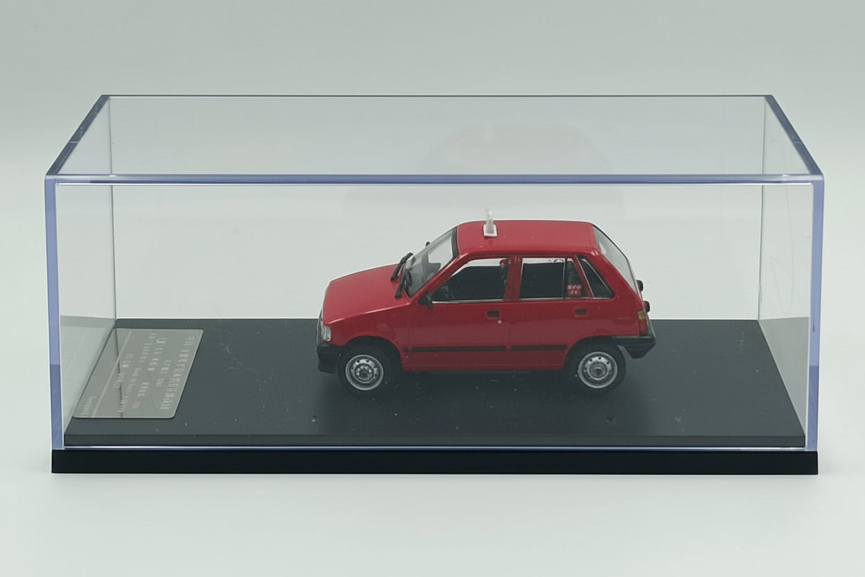 1:43 Suzuki Alto (Maruti 800) Classic Diecast Scale Model – Red Taxi Edition