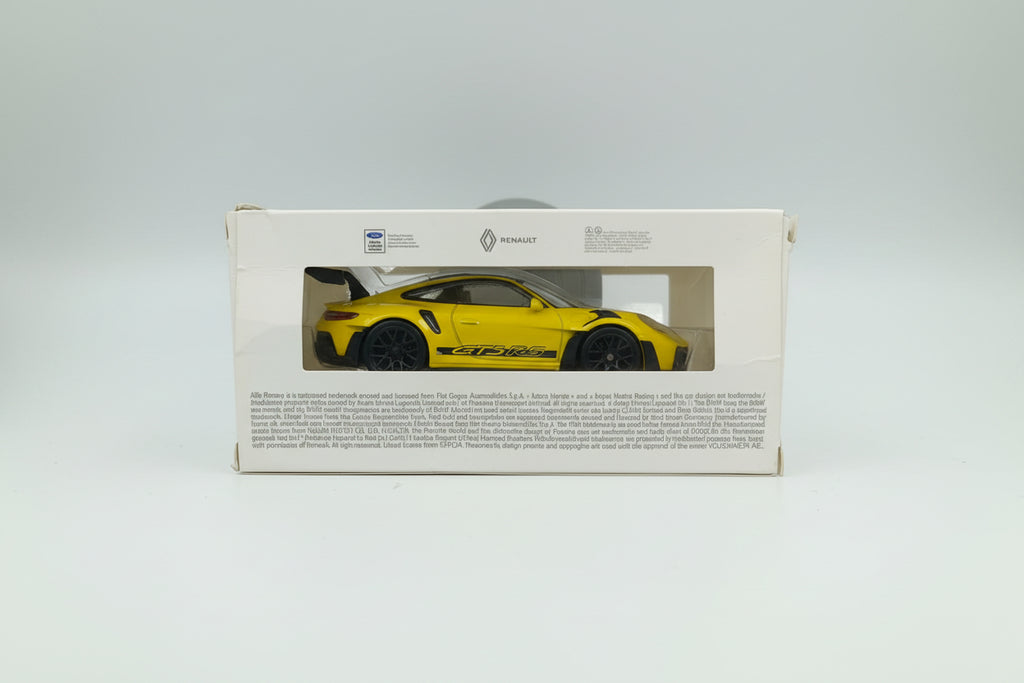Porsche 911 (992) GT3 RS 2022 – Yellow with Black Stickers – 1:43 Scale Model by Norev