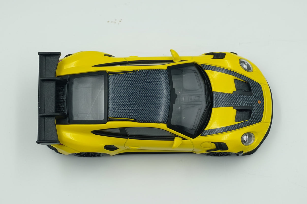 Porsche 911 (992) GT3 RS 2022 – Yellow with Black Stickers – 1:43 Scale Model by Norev