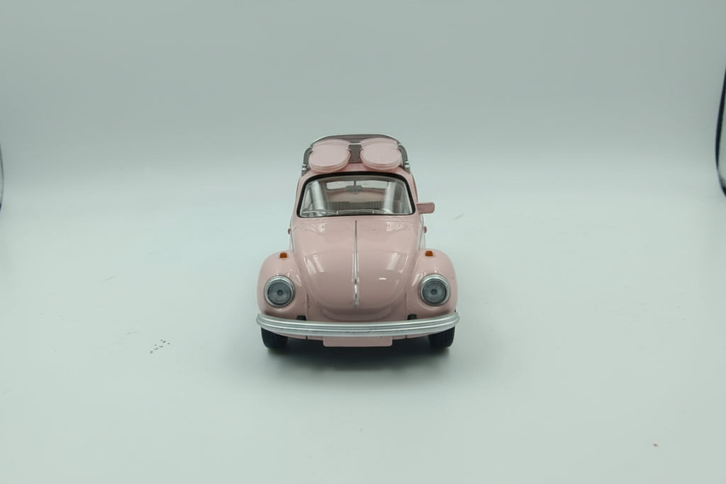 Norev 1/64 Volkswagen Beetle (1973) with Surfboard - Pink