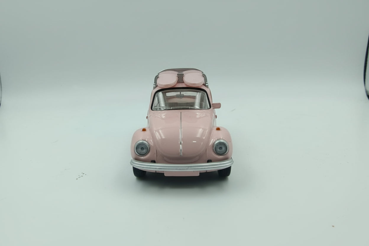 Norev 1/64 Volkswagen Beetle (1973) with Surfboard - Pink