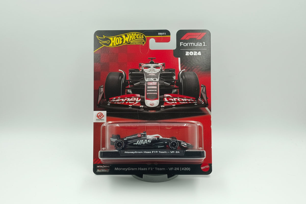 Hot Wheels Premium Formula 1 MoneyGram Haas F1 Team - VF-24 (#20 Kevin Magnussen) 2024 Die-Cast Car