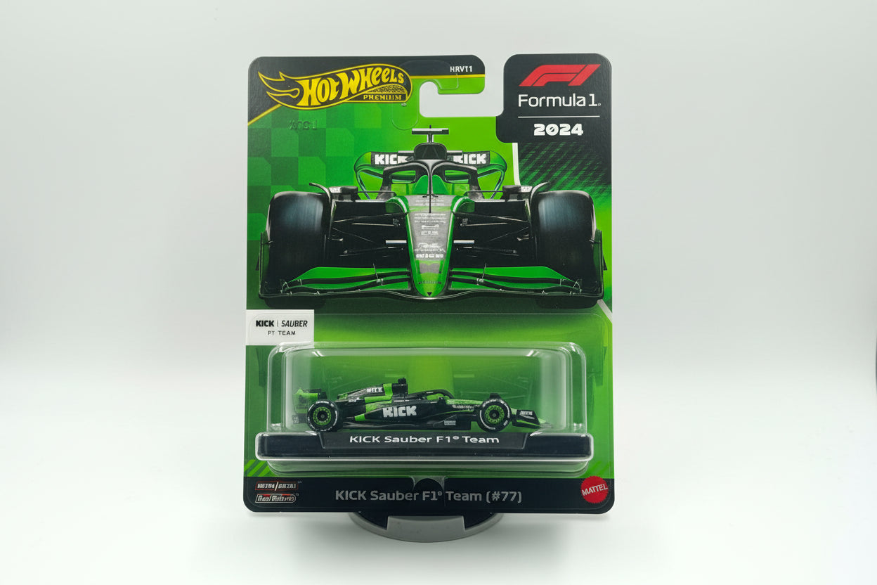 Hot Wheels Premium Formula 1 2024 - KICK Sauber F1 Team (#77) Valtteri Bottas - 1:64 Scale