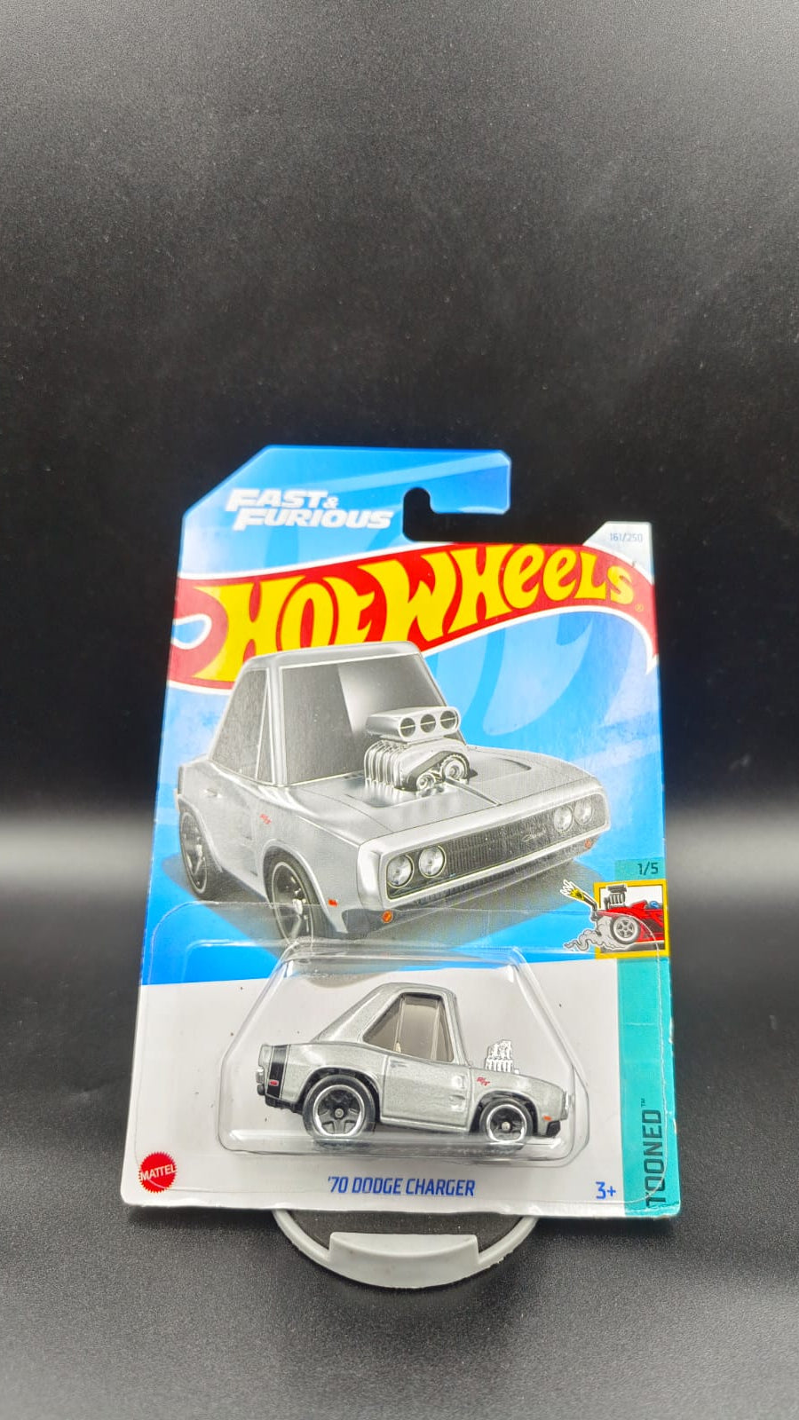 Hot Wheels Fast & Furious '70 Dodge Charger - Tooned Series (Silver/Grey) 1:64 Die-Cast