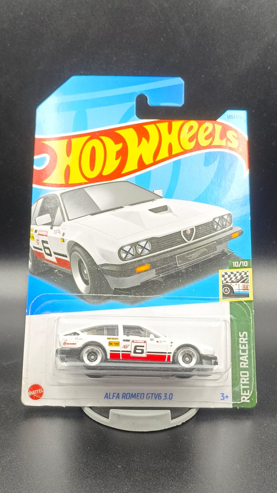 Hot Wheels Alfa Romeo GTV6 3.0 - White (Retro Racers 10/10) - 1:64 Scale Die-Cast Car