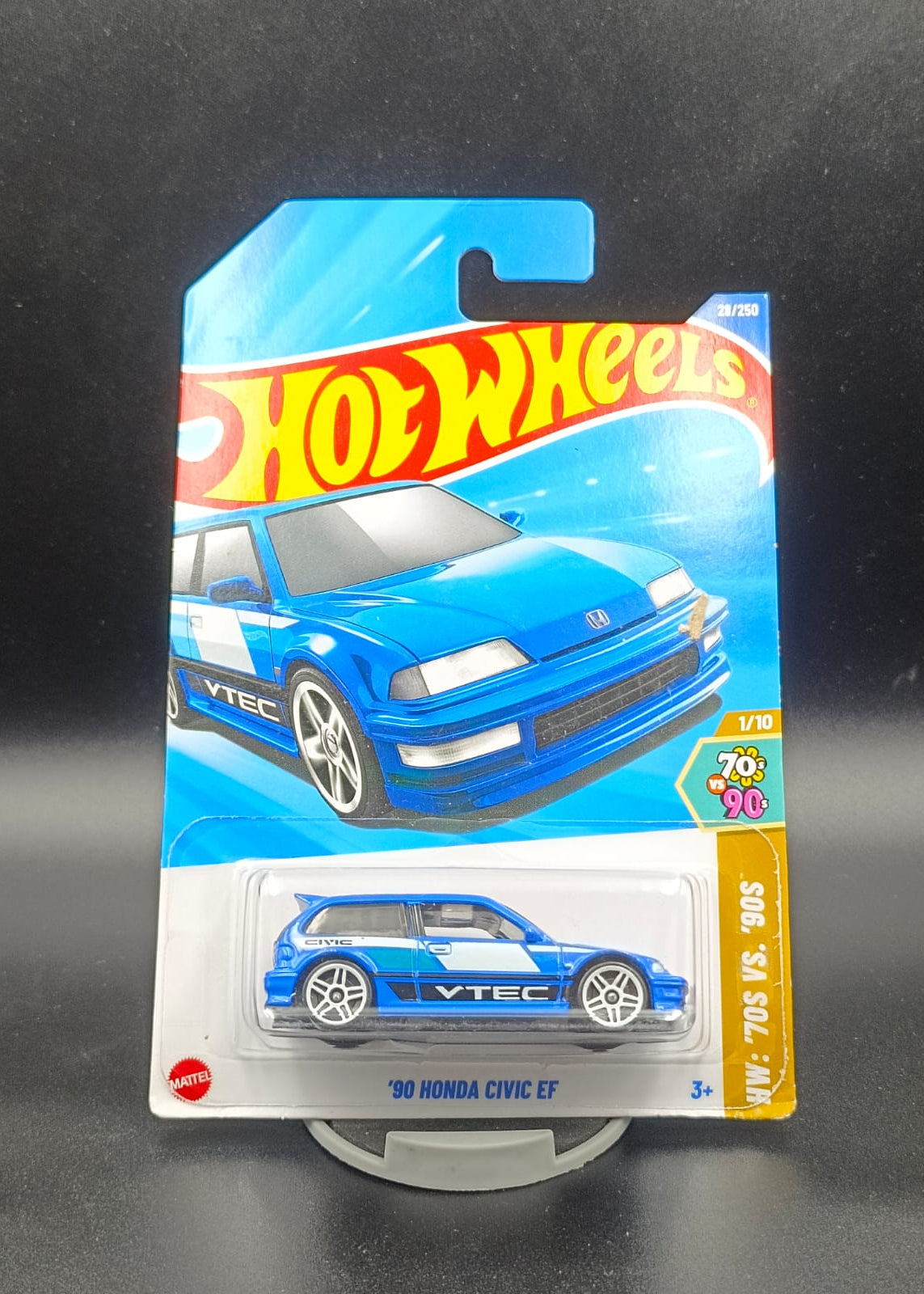 Hot Wheels '90 Honda Civic EF (VTEC) - Blue (HW 70s vs 90s Series)