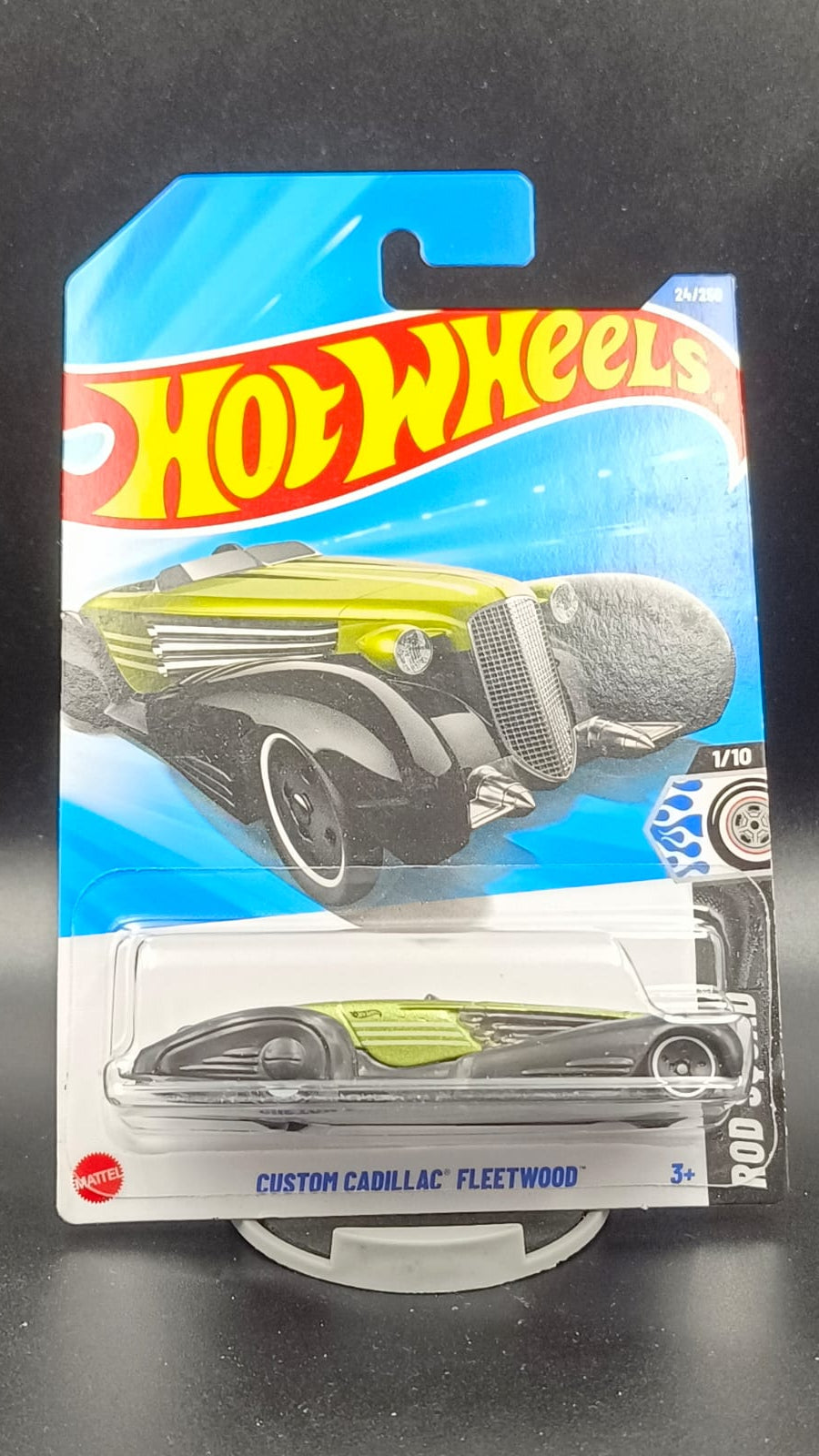 Hot Wheels Custom Cadillac Fleetwood - 2025 HW Rod Squad 1/10 (Green/Black) - 1:64 Scale Die-Cast Car