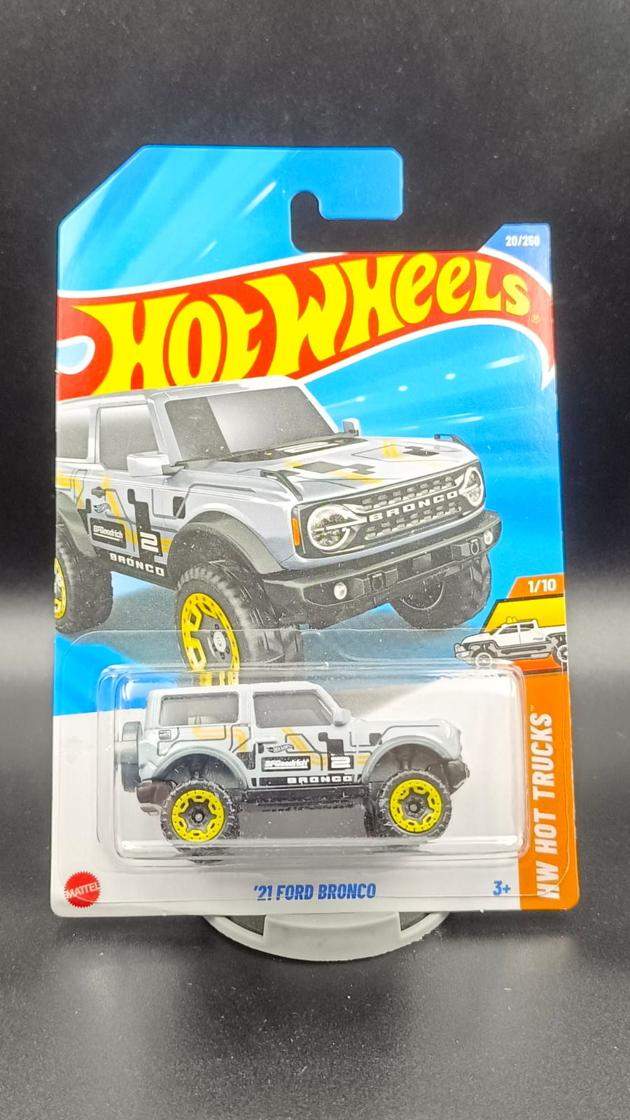 Hot Wheels '21 Ford Bronco - HW Hot Trucks (Grey/Yellow Wheels) 20/250