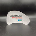 Tata Motors Assured Acrylic Car-Shaped Tabletop Exchange Stand