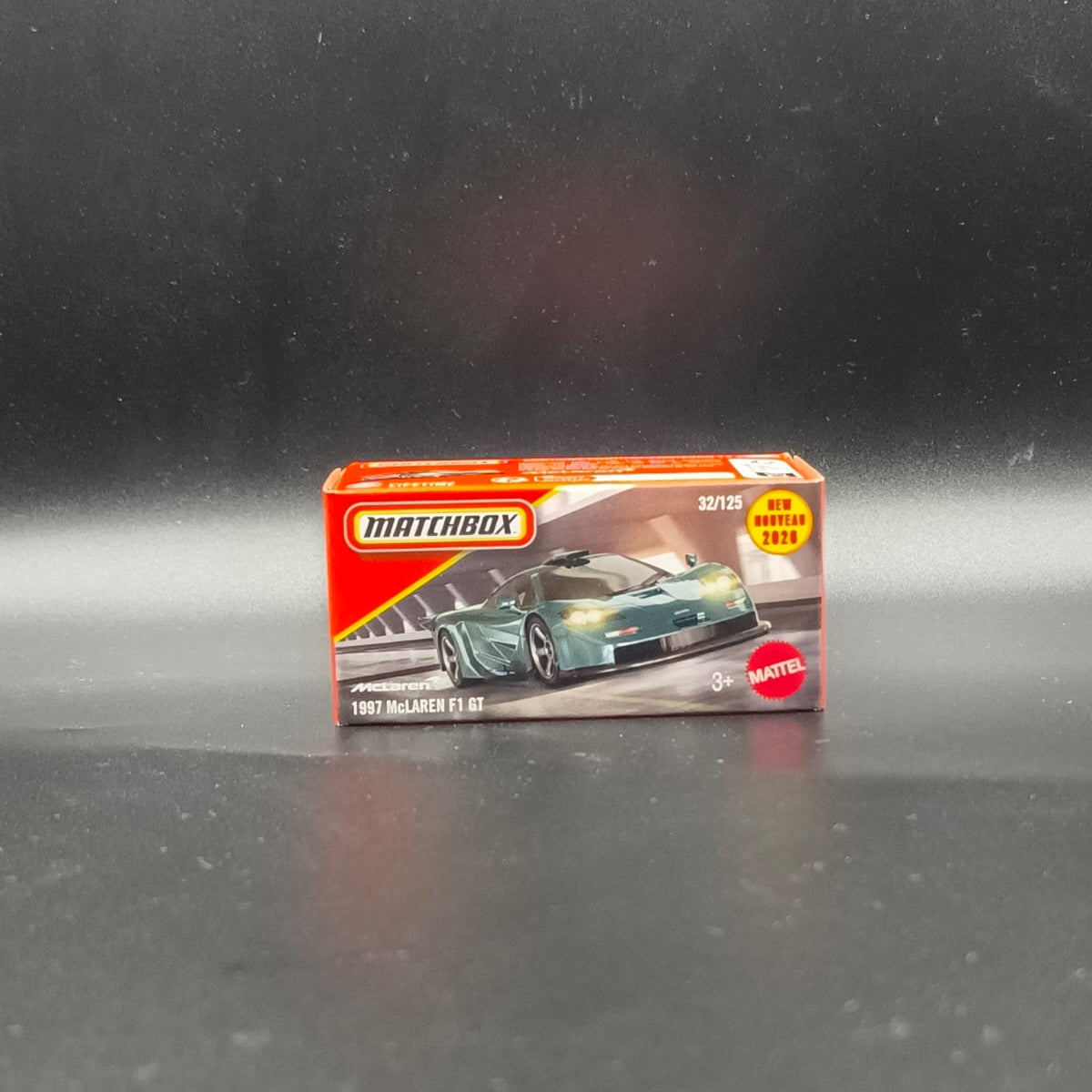 Matchbox 1997 McLaren F1 GT (Power Grabs) – 1:64 Scale Die-Cast