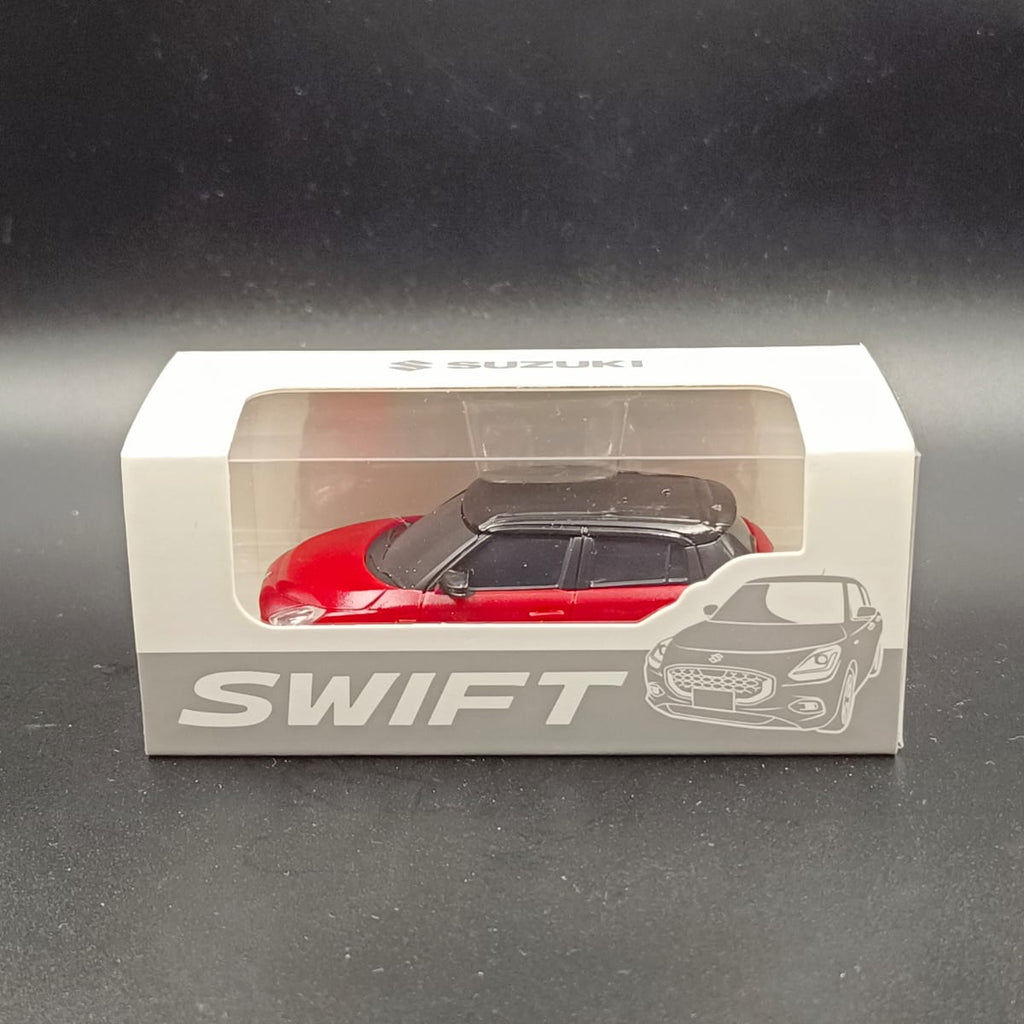 Suzuki Swift 1:64 Scale Diecast Model Car – Red with Black Roof (Collector's Edition)