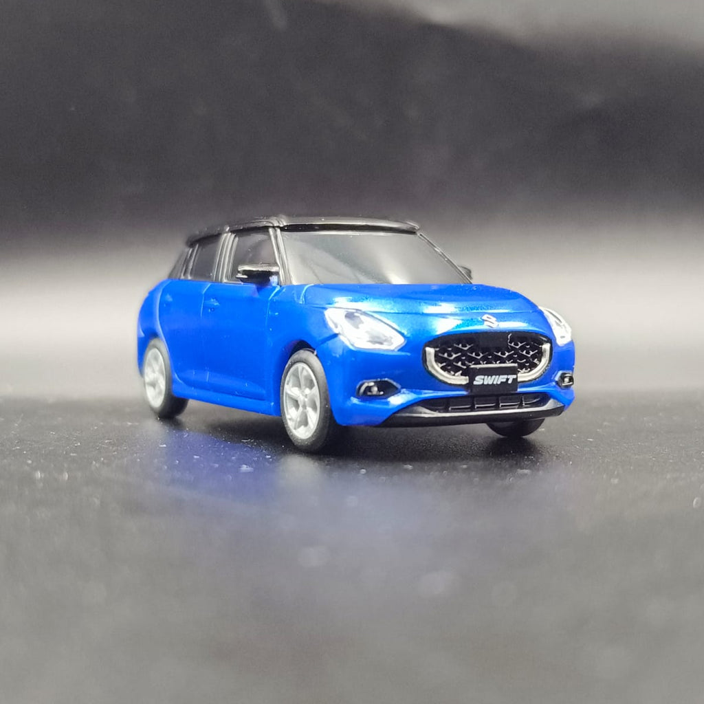 Suzuki Swift Diecast Model Car - Blue with Black Roof (1:64 Scale)