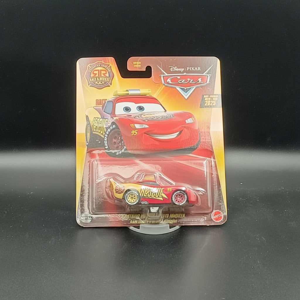 Disney Pixar Cars Race & Rescue Lightning McQueen (2025 Series) - 1:55 Scale Die-Cast