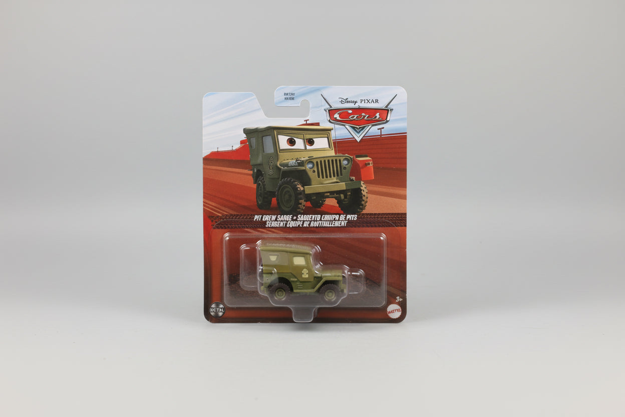 Disney Pixar Cars Pit Crew Sarge Diecast Vehicle (1:55 Scale) - Mattel