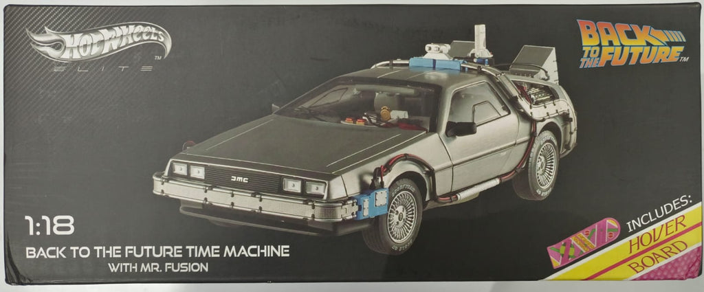 Hot Wheels Elite Cult Classics 1:18 Back to the Future Time Machine DeLorean (BCJ97)
