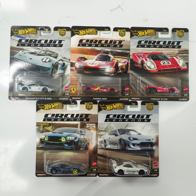 Hot Wheels Premium Car Culture Circuit Legends - Set of 5 (2024/2025 Series)
