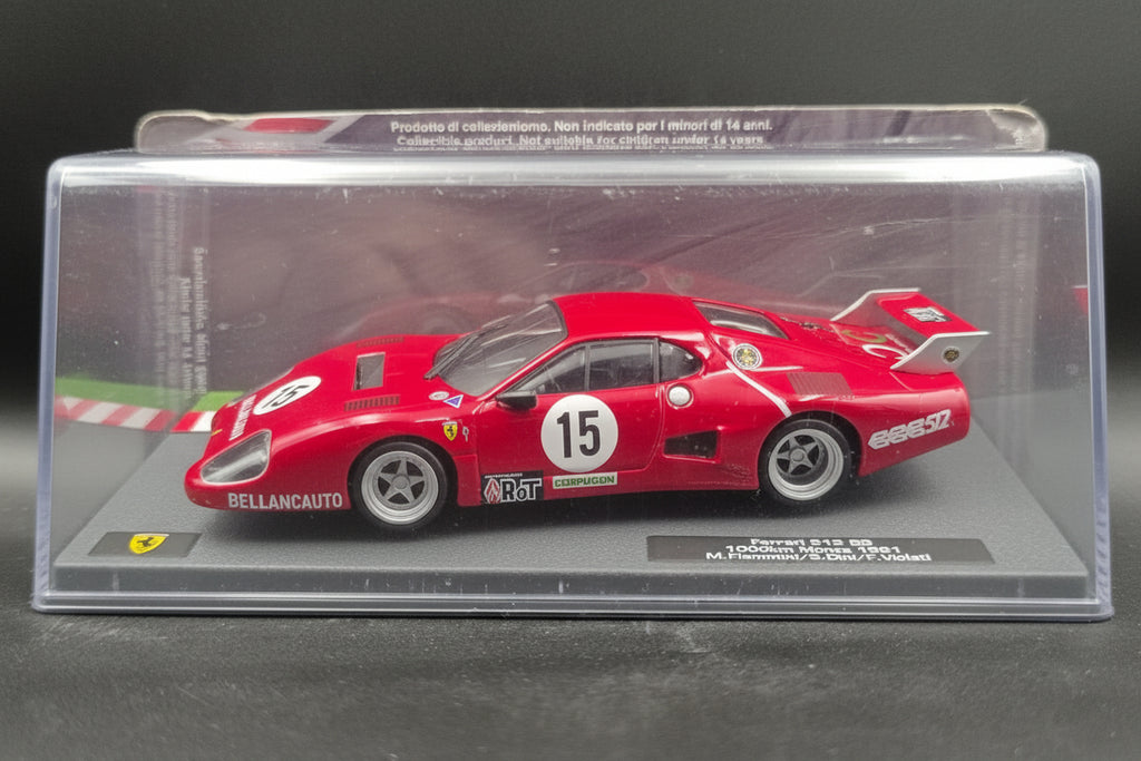 Bburago 1/43 Ferrari 512 BB (II Series) – 1000km Monza 1981 #15