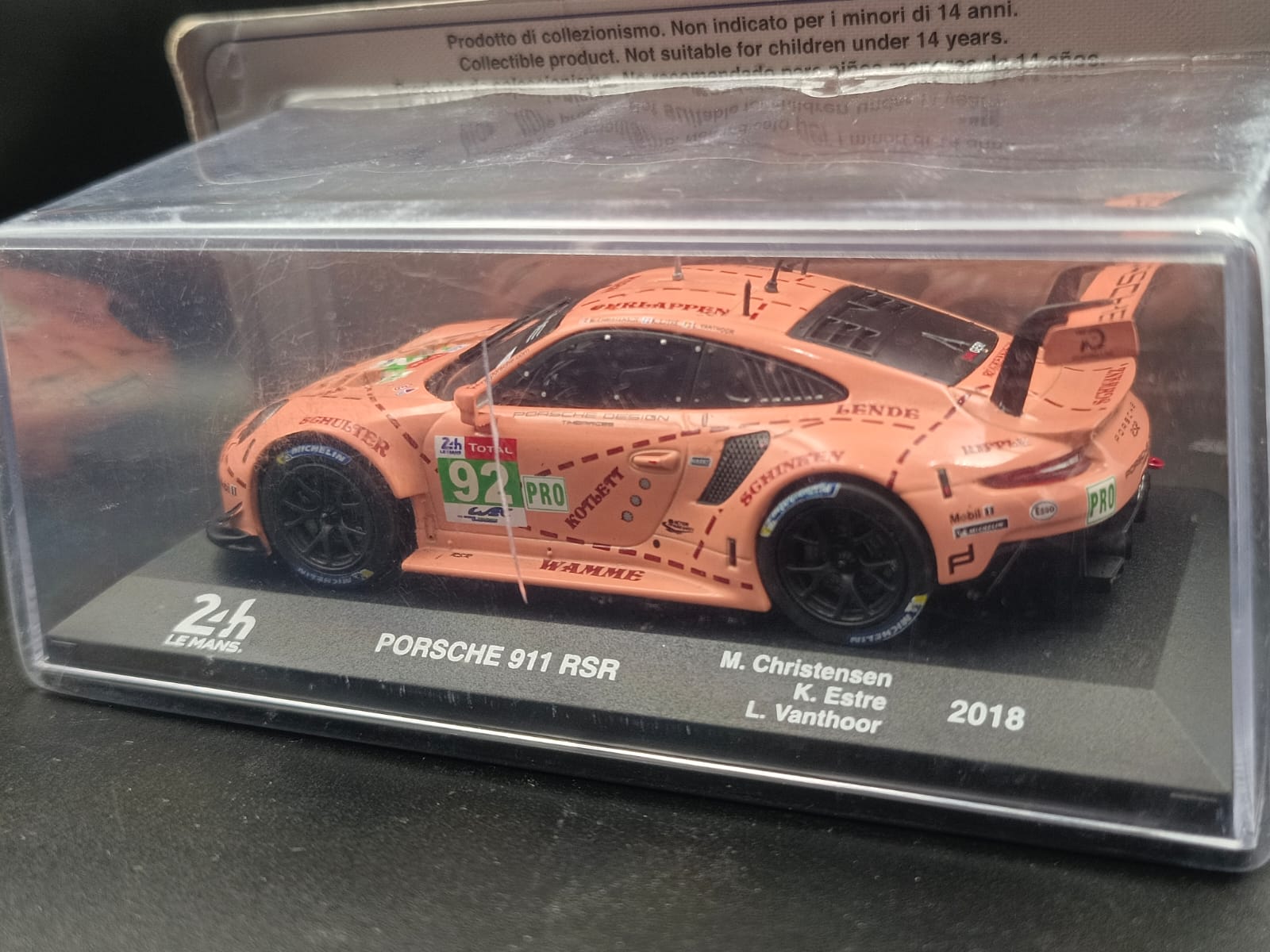 Porsche 911 RSR #92 Pink Pig – 24h Le Mans 2018 LMGTE Pro Winner – 1:43 Scale Model