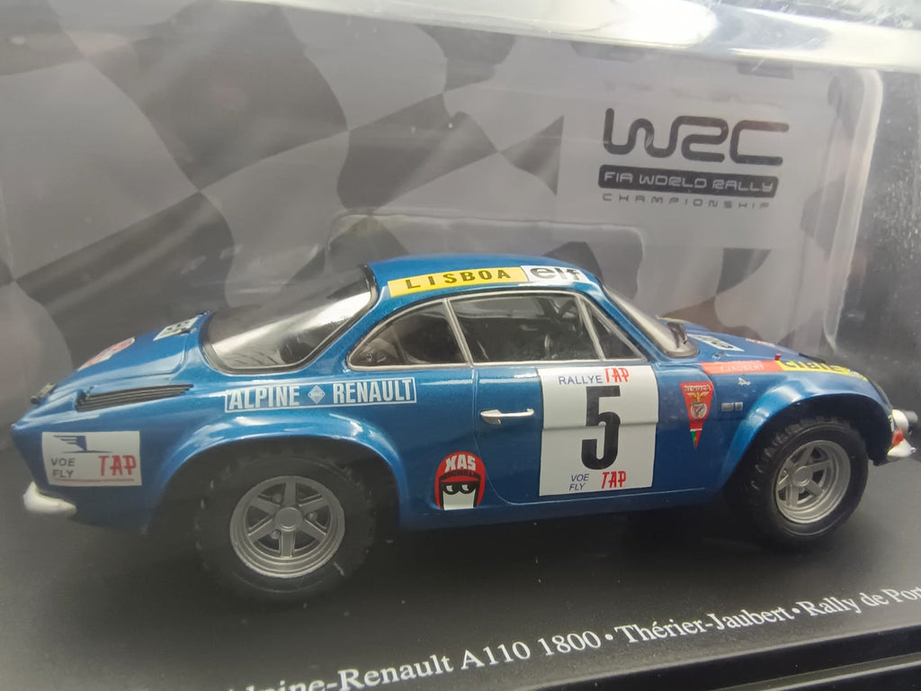 Alpine-Renault A110 1800 #5 – Thérier-Jaubert – Rally de Portugal 1973 (1:24 Scale Diecast)