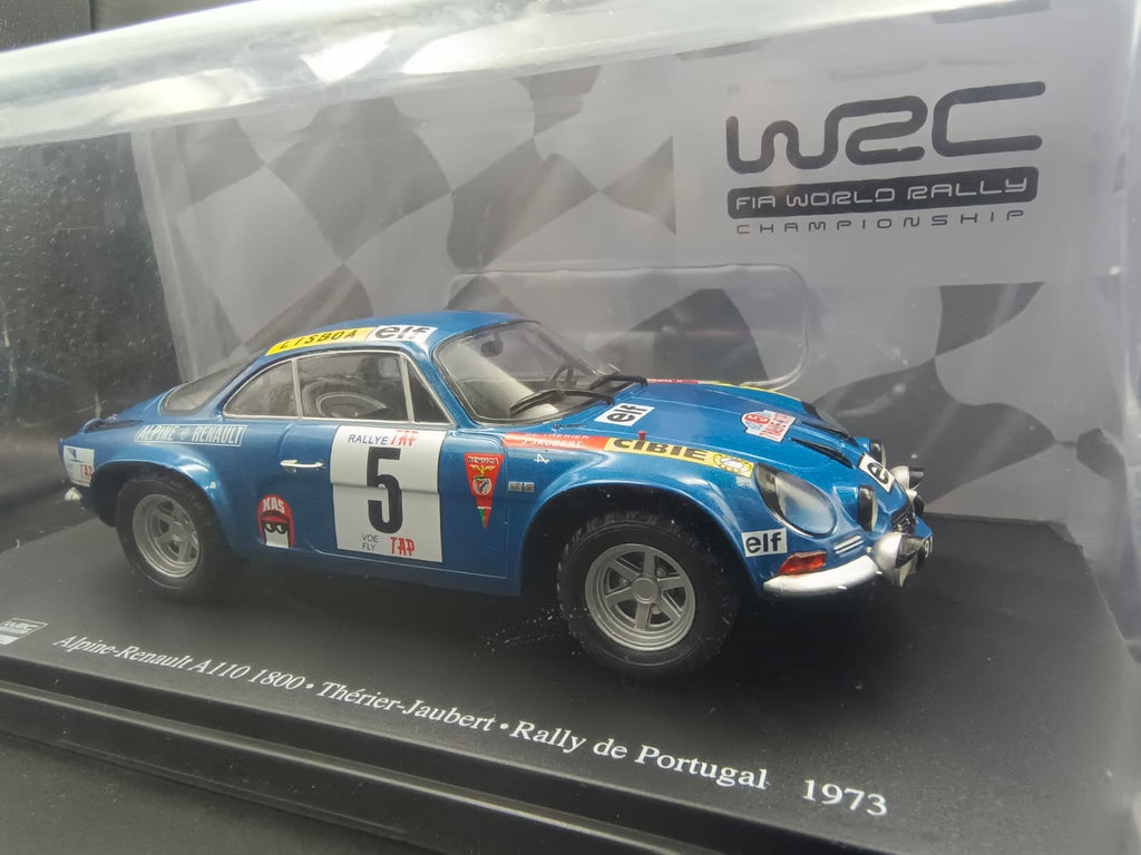 Alpine-Renault A110 1800 #5 – Thérier-Jaubert – Rally de Portugal 1973 (1:24 Scale Diecast)