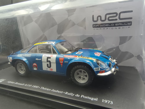Alpine-Renault A110 1800 #5 – Thérier-Jaubert – Rally de Portugal 1973 (1:24 Scale Diecast)