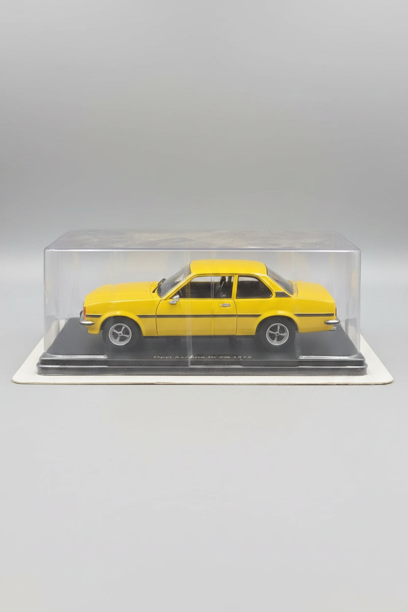 Opel Ascona 1.9 SR (1975) Diecast Model Car – Yellow (1:24 Scale)