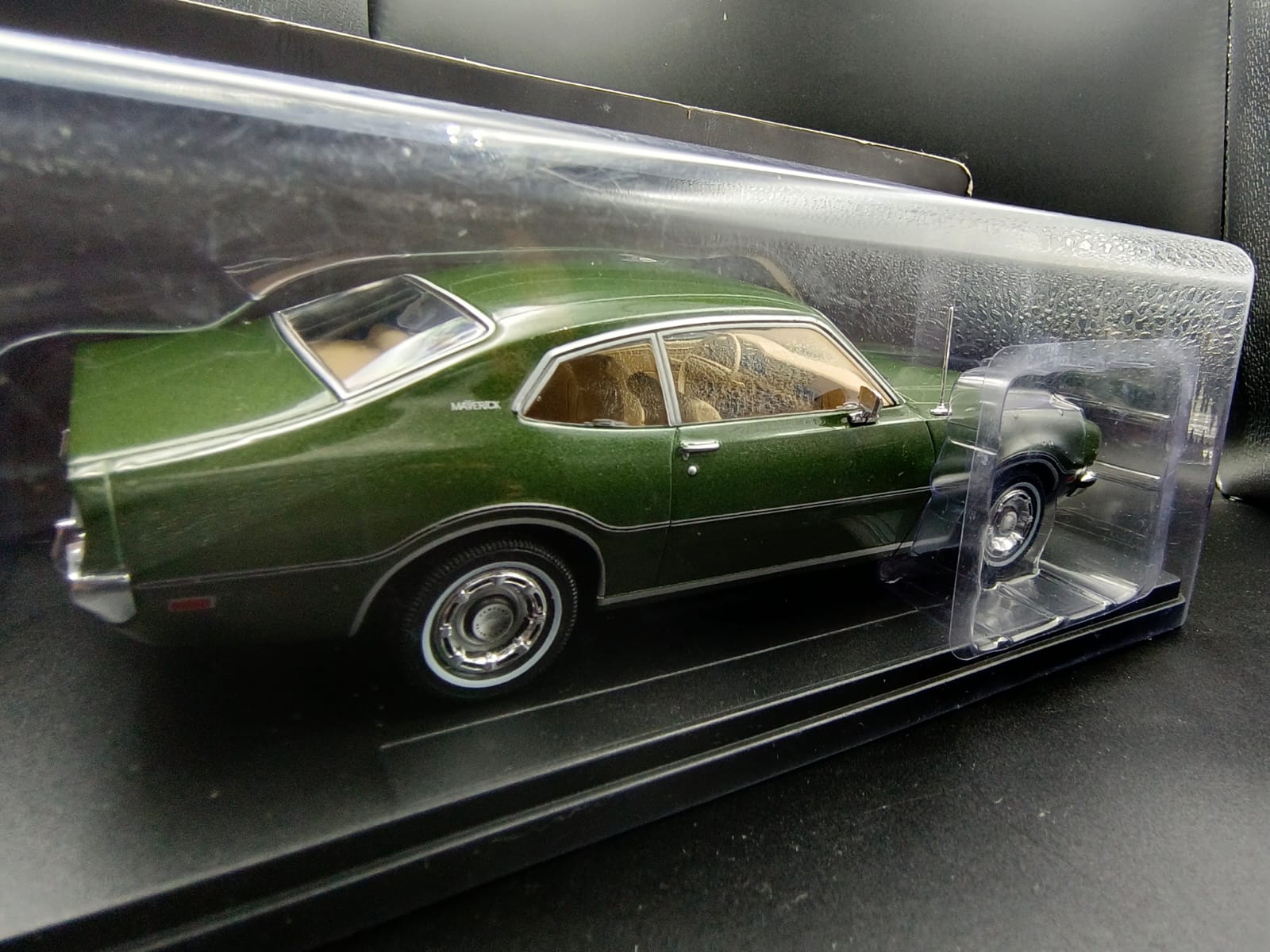 1974 Ford Maverick Diecast Model Car - Dark Green - 1:24 Scale