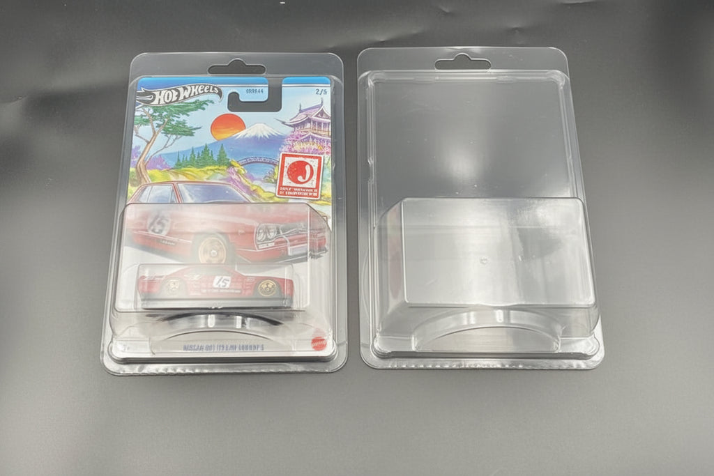 Premium heavy duty Clear Clamshell Protective Case for Hot Wheels & 1:64 Scale Die-Cast Cars