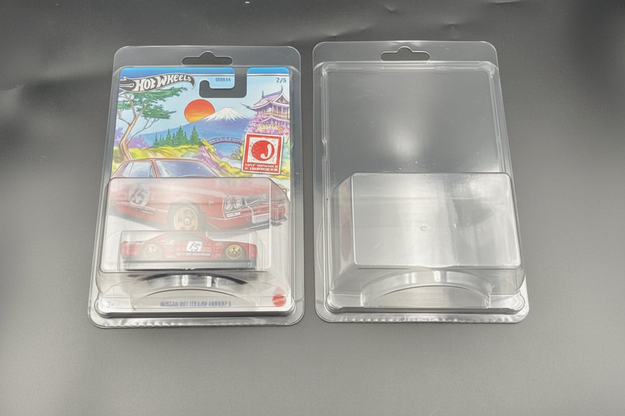 Premium heavy duty Clear Clamshell Protective Case for Hot Wheels & 1:64 Scale Die-Cast Cars