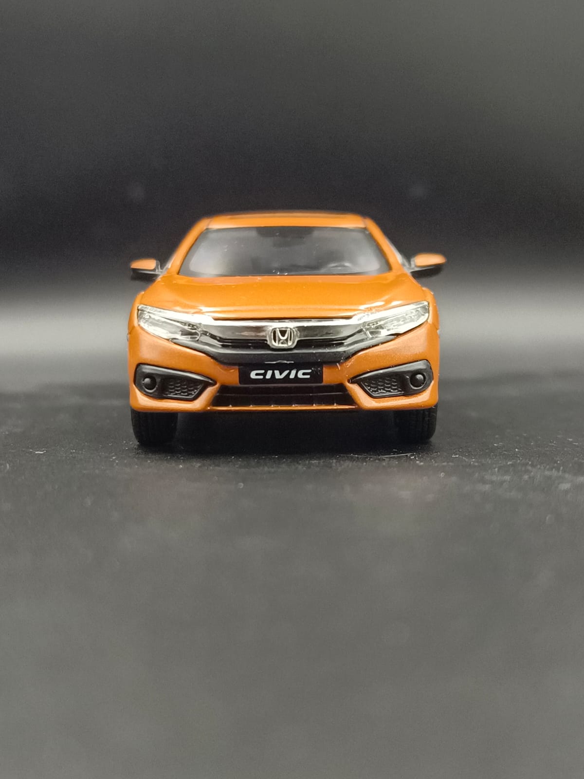 Honda Civic 10th Generation (2019) Diecast Scale Model Car – Orange (1:43 Scale)