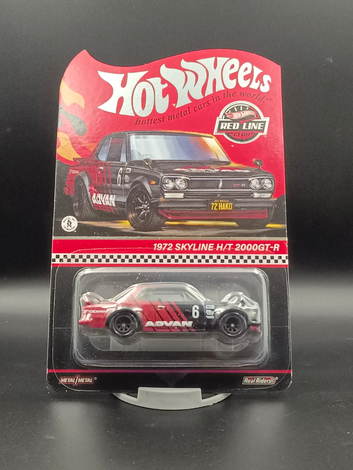 Hot Wheels RLC Exclusive 1972 Nissan Skyline H/T 2000GT-R - Advan Livery (1:64 Scale)